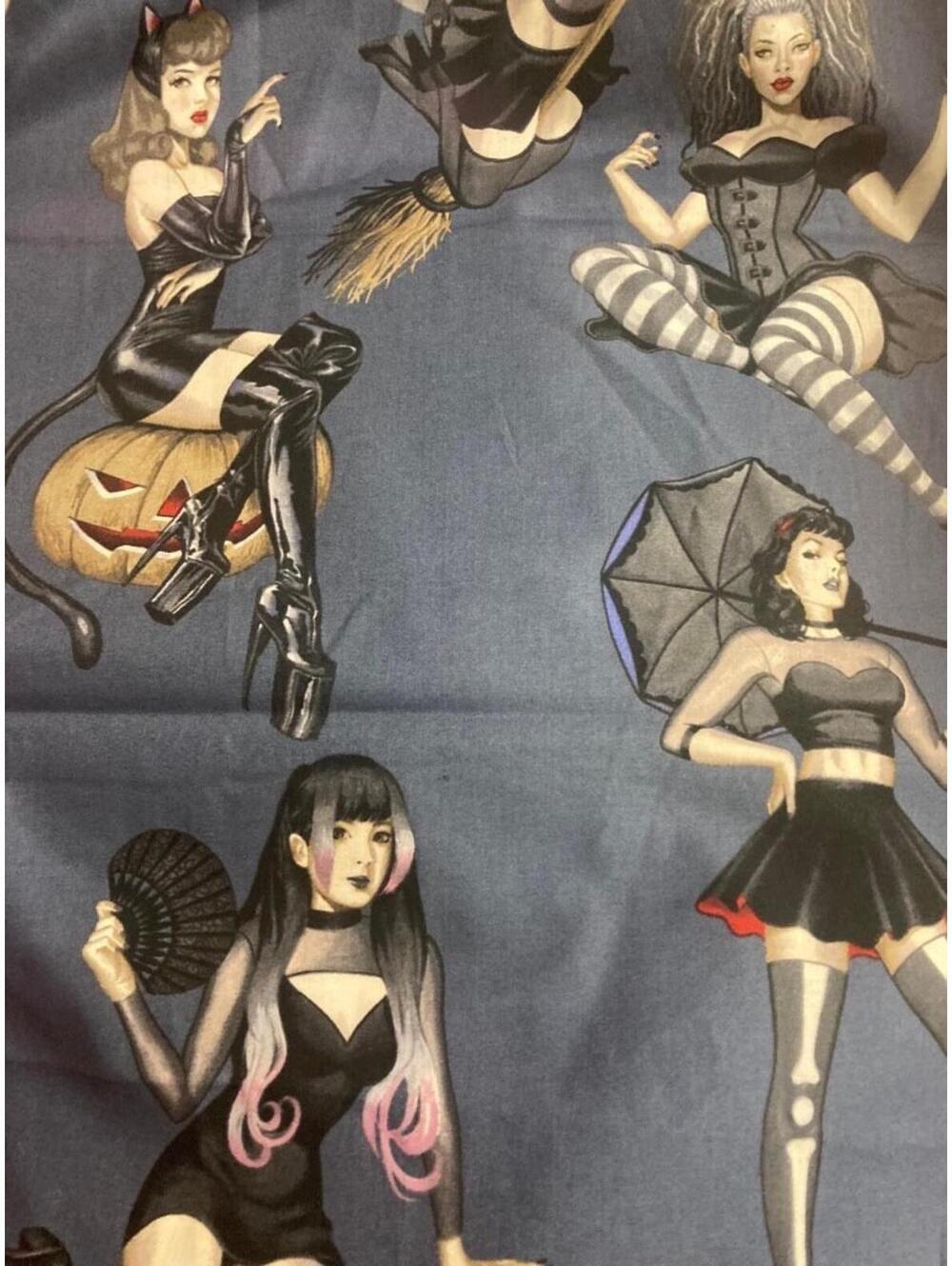 Gorgeously Goth Gray by Alexander Henry,  Cotton Fabric by 1/2 Yard